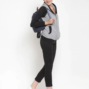<b>Top</b> Trending <b>Women's</b> <b>Zip</b>-Up Two-Piece Tracksuit Set Latest Fashionable Solid Pattern 100% Cotton for Winter for Winter on Sale - Product Image 4