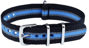 Unisex N134 Black Blue Professional Durable Nylon Straps Soft Smart <b>Watch</b> Bands Light Water-Resistant Breathable Sport <b>Watches</b> - Product Image 2