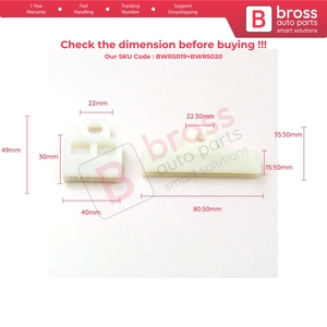 BWR5019+BWR5020 Door Window Glass Holder Connector Sash <b>Clips</b> For Corolla Prius Cruiser Hilux Matrix Vibe RX - Product Image 5