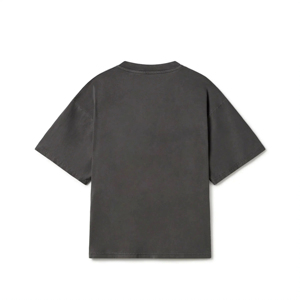 แฟชั่นใหม่เสื้อยืดผู้ชายผ้าฝ้าย100% 2025ขนาดใหญ่เข้ารูปกว้างมีผ้าถักขาวดำ - Product Image 2