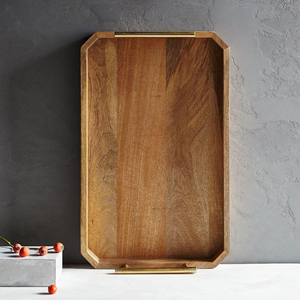 Bandejas de Almacenamiento: Bandeja de Madera Clásica Sostenible con Acabado Aceitado, la Más Vendida, Plato de Madera Creativo de Calidad, Artesanía en Forma de Media Luna - Product Image 5