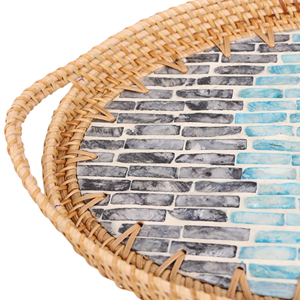 <b>Top</b>-List High Quality Handmade Rattan Tray Mop Tray Serving Food Kitchenware Decoration for Ramadan Holiday Wholesale Vietnam - Product Image 3
