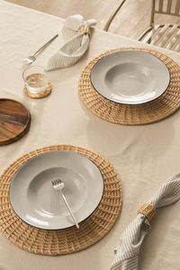 High Quality Handwoven round Rattan <b>Coasters</b> <b>with</b> <b>Holder</b> Classic Pottery Insulated Heat Woven Placemats Eco-Friendly <b>Coaster</b> <b>Set</b> - Product Image 6