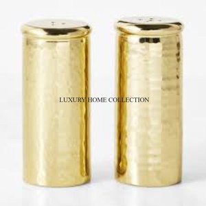 Juego de Salero y pimentero de mármol de lujo con acabado de acero inoxidable pulido y diseño elegante para cenas de lujo - Product Image 6