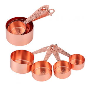 100% Cuillère à mesurer en cuivre Tasse Tasses et cuillères portables professionnelles au prix de gros - Product Image 6