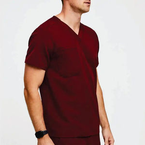 Uniformes hospitaliers d'été Vente en gros de blouses médicales pour hommes Couleur verte Personnel hospitalier Gommages de luxe pour unisexe OEM Hommes Infirmières - Product Image 4