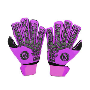 Purple <b>Black</b> Football Goalie <b>Gloves</b> German <b>Latex</b> | Breathable Adjustable Outdoor <b>Gloves</b> Superior Grip Anti-Slip Protection for - Product Image 1