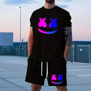 Sudadera Camiseta Conjunto corto Chándal Ropa de verano Pieza 2 Camiseta de sudor y pantalones cortos Conjunto para hombres FIGHTER BRO - Product Image 1