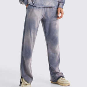 Sweat à capuche et pantalon de jogging délavés à l'acide coupe décontractée, mélange de coton doux, ensemble streetwear quotidien - Product Image 3