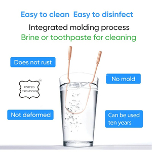 Grattoir de langue en acier inoxydable avec poignée pratique, personnalisable, OEM, nettoyeur de langue en cuivre - Product Image 4