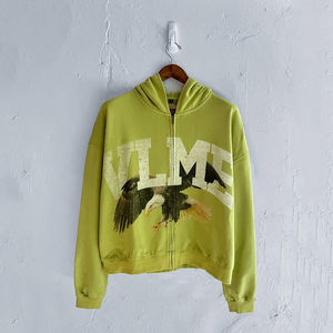 OEM Personnalisé Casual Sporty Boxy Lightweight Distressed Lively Graphic Printing Sweat à capuche zippé pour hommes - Product Image 3