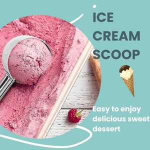 ช้อนตักไอศกรีมสแตนเลสขัดเงาขนาดแตกต่างกันสำหรับถาดอบแป้งบิสกิตสำหรับลูกเมล่อน - Product Image 6