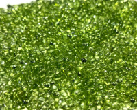 Pierre précieuse de péridot naturel en cabochon en gros |   Lustre vitreux vert à haute transparence certifié par un tiers |   Polissage lisse
