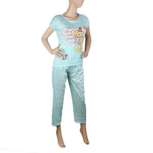 Conjunto de Pijama de 2 Piezas para Mujer - Cian - Product Image 1