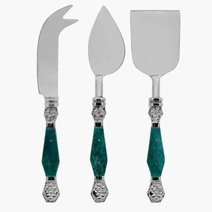 Royal design Stainless Steel <b>Cheese</b> Tools <b>Set</b> With White marble Handle Gold Luxury Kitchen <b>Cheese</b> <b>Set</b> - Product Image 6