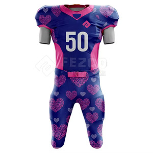 Meilleure vente Uniformes de football américain personnalisés 2025 Vêtements d'entraînement Manches courtes Respirant 100% polyester - Product Image 2