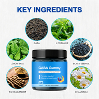 Gummies GABA à Marque Blanche avec L-Théanine, Extrait de Thé Vert et 5-HTP pour un Sommeil Profond et un Soutien de la Mémoire chez l'Adulte - Complément Herbal Naturel