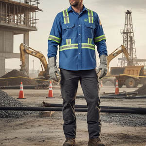 Camisas de Trabajo Resistentes al Fuego e Impermeables, Servicio OEM, Alta Calidad, Tallas Grandes para Hombre, Resistencia al Calor de 250-400 °C - Product Image 4