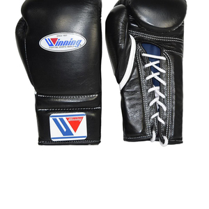 Nouveaux gants de boxe Muay Thai Winning Pro en cuir véritable 10oz 12oz 14oz 16oz avec support de poignet Velcro, gants d'entraînement, logo personnalisé - Product Image 4
