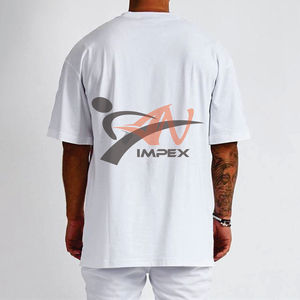 T-shirt de haute qualité avec impression de logo personnalisé pour hommes T-shirt Sumer en coton personnalisé flexible pour hommes - Product Image 3