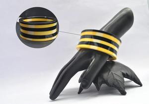 Bracelet tendance en résine ronde ondulation de l'eau rose rose Bracelet simple géométrique opaque scintillant brillant - Product Image 5