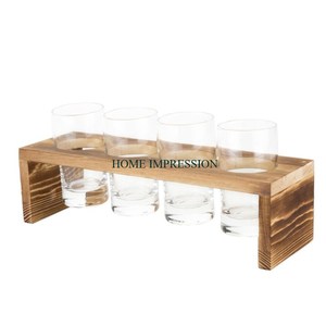 Porte-verre en bois de grande taille Organisation de stockage Support de dernière arrivée 4 porte-verres à bière de l'exportateur indien - Product Image 6