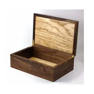 Деревянная коробка для украшений ручной работы с цветочной резьбой и вставкой из латуни, органайзер для хранения подарков, новый стиль, 2023