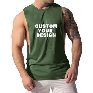 Débardeur de sport sans manches personnalisé OEM 100% coton respirant tricoté capuche décontractée XL pour la course à pied Fitness Gym haut de gymnastique pour hommes - Product Image 4