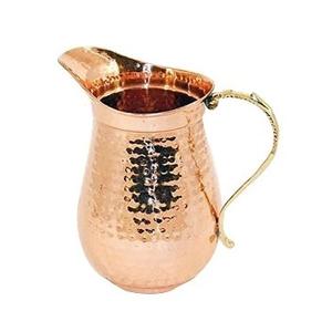 Jarra de Cobre de Diseño Exclusivo con Asa de Latón, Jarra de Agua de Cobre Puro para Uso Doméstico y Bodas - Product Image 3