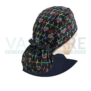 Functionele Paardenstaart Houder Scrub Caps Voor Met Knopen Paardenstaart Werken Verstelbare Vrouwen Chirurgische Caps Verpleegster Hoed Door Vaslcare - Product Image 6
