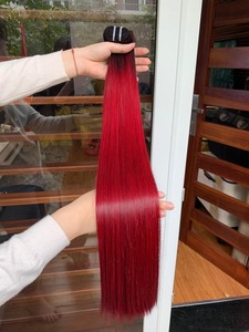 วิกผมสีแดงเบอร์กันดีผมจากเวียดนาม