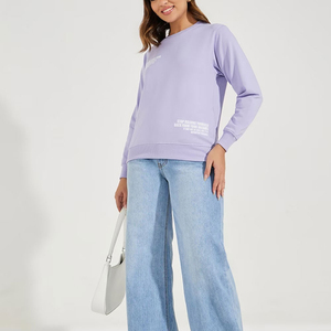 OEM algodón con capucha pulóver Sudadera Mujer logotipo personalizado bordado estilo Casual longitud Regular Invierno Polar precio barato - Product Image 3