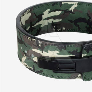 สำหรับทุกเพศที่มีคุณภาพสูงหนังวัวที่ปรับได้เข็มขัดออกกำลังกายกันลื่นปรับแต่งโลโก้ได้สำหรับการใช้ในโรงยิมยกน้ำหนัก (ทั้งหมด - Product Image 6