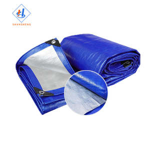 Bâche imperméable en PE avec œillets, bâche bleue imperméable, couverture de toit en polyéthylène - Product Image 1