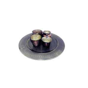 Nouvelle arrivée Assiette ronde en fer/verre avec 4 Vorive Pewter Anti Plating Assiette décorative et de service pour restaurant en vrac - Product Image 1