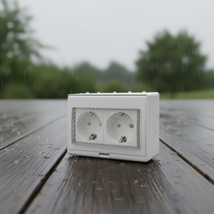 DoubleConnection EU Socket IP55 Impermeable Outdoor <b>Adapter</b> & Connector - Product Image 3