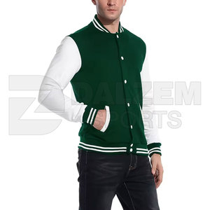 Nouvelle veste à la mode Streetwear High Street Varsity pour hommes, couleur unie avec motif brodé imprimé - Product Image 2