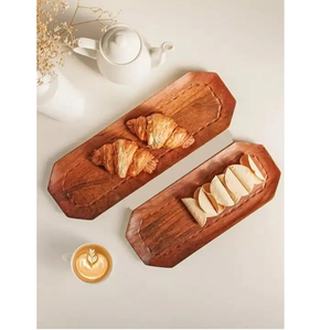 Plateau de service en bois Rang le plus exclusif Couverts allant au lave-vaisselle pour les boissons Nourriture Burger Café Plateau de service décoratif pour restaurant - Product Image 1