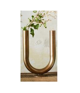 Tendance de l'industrie Vente en gros Vase à fleurs en métal en forme de U de créateur Fait à la main Décoration de table moderne pour la maison Hôtel Restaurant Décoration - Product Image 1