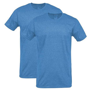 T-shirt uni pour homme en tissu tricoté coton élasthanne, design vierge avec logo personnalisé et couleur unie - Product Image 5