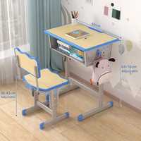 Ensemble bureau et chaise pour enfants avec rangement ouvert, hauteur réglable pour l'étude en classe et les devoirs