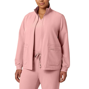 OEM personalizado médico enfermera uniformes Scrubs chaqueta con cremallera para Mujeres Hombres manga larga Doctor Hospital uniforme conjuntos Top chaquetas con cremallera - Product Image 1