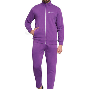 Ensemble de survêtement de sport d'hiver pour hommes, personnalisé avec logo, en coton/polyester, respirant, séchage rapide, léger, taille élastique, pour la gym et le jogging, grandes tailles - Product Image 1