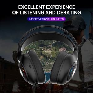 Casque de jeu JERTECH HG01 avec microphone filaire USB, écouteurs LED, accessoires personnalisés pour téléphone, suppression du bruit - Product Image 4