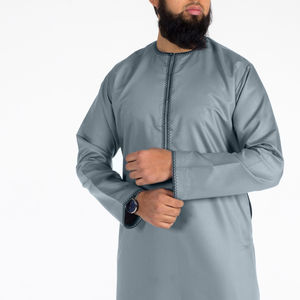 Nuevo Thobe Masculino 2026, Daffah Musulmán, Brillante, con Bordado Personalizado en el Pecho, Daffah Jubba, Thobes Personalizados - Product Image 4