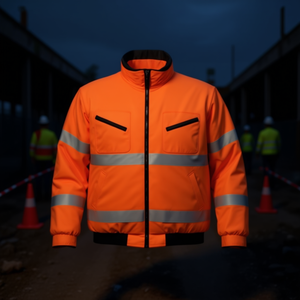 Chaqueta de Piloto de Alta Visibilidad Naranja Talla L, Equipo Esencial de Seguridad y Supervivencia - Product Image 3