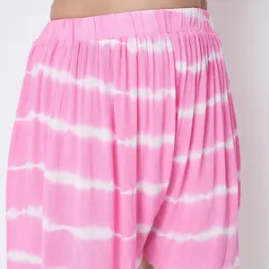 Trendy Rayon Tie Dye Summer Bottom Wear Shorts Vestido para mujer para Beach Party Resort Casual Day Night Summer Wear Dress - Product Image 5