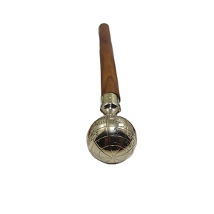 Bastón de madera victoriano hecho a mano con mango, bastón con forma de metal, acabado dorado, regalo clásico Vintage, hombres, mujeres, padre Natural - Product Image 1