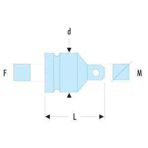 อุปกรณ์เสริมและอะไหล่เครื่องมือลมฟาคอม ข้อต่อกระแทกขนาด 1 นิ้ว ถึง 3/4 นิ้ว - Product Image 2