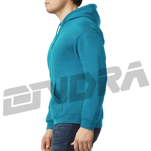 Sweat à capuche polaire bleu royal pour hommes hiver prêt coton doux style de rue audacieux pull premium coupe chaude essentiel 2025 mode - Product Image 2